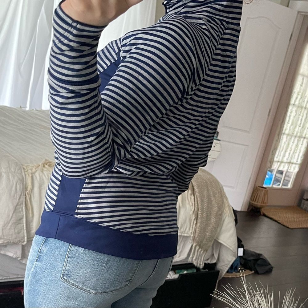 Vineyard Vines Navy Striped Performance Half Zip - image 8